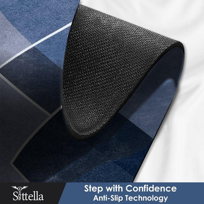 Anti skipRubber Floor Mat with Runner Geometric Pattern